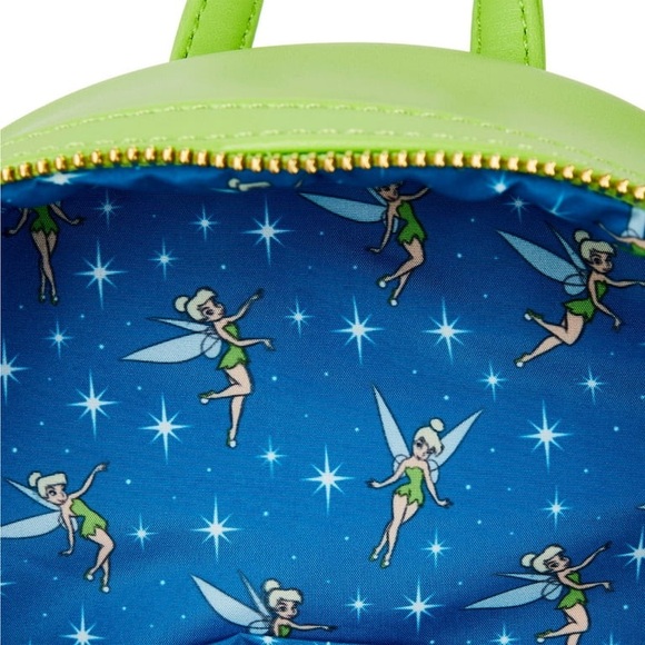 Loungefly Disney Tinkerbell Iridescent Holo Holographic Wings Pom Pom Backpack main image 10